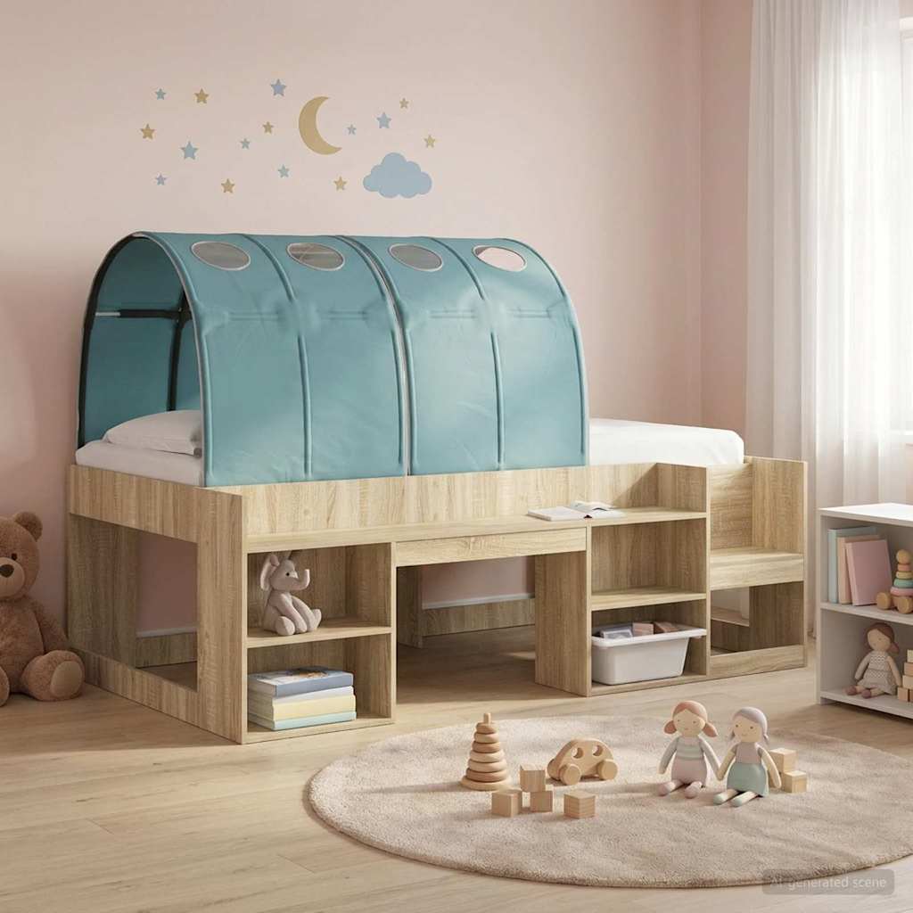 Bed Tunnel 2 pcs Polyester Light blue