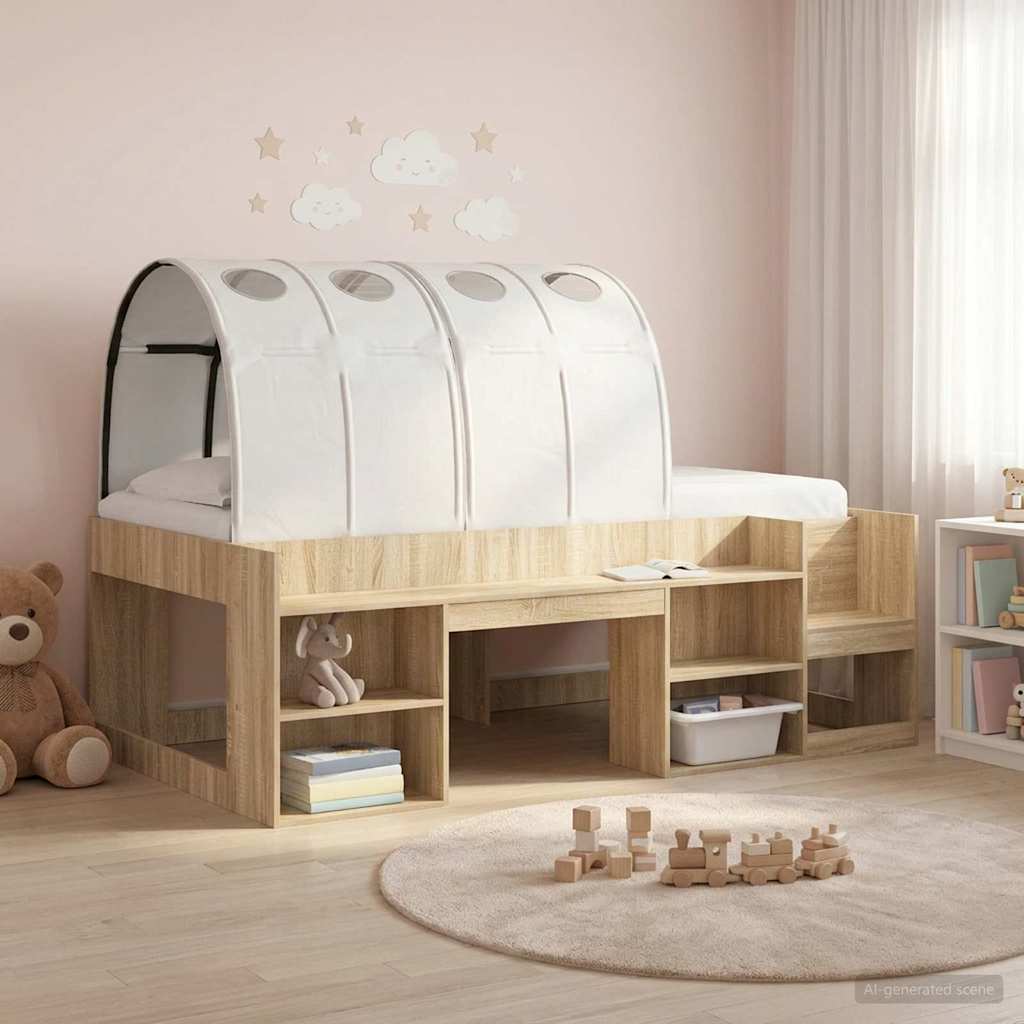 Bed Tunnel 2 pcs Polyester White