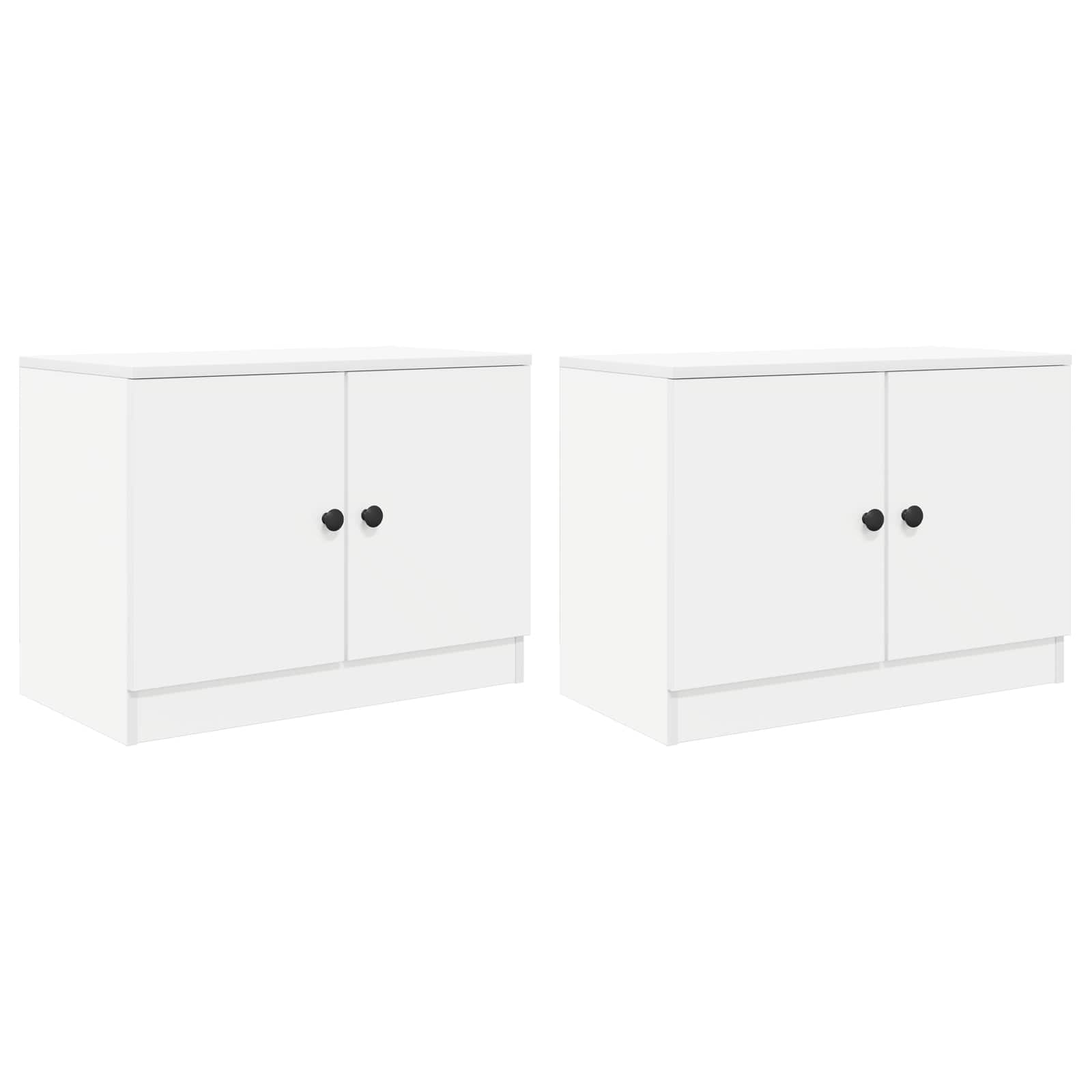 vidaXL Storage Cabinet for Loft Bed 2 pcs White 66 x 35 x 48 cm 4
