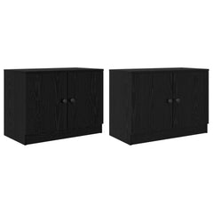 vidaXL Storage Cabinet for Loft Bed 2 pcs Black Oak 66 x 35 x 48 cm 4