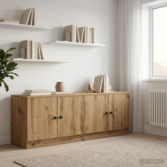 vidaXL Storage Cabinet for Loft Bed 2 pcs Artisan Oak 66 x 35 x 48 cm 3