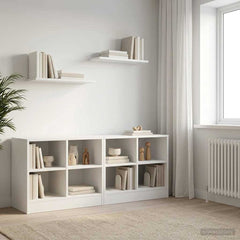 Bed Cabinet 2 pcs 66 x 33 x 48 cm Engineered Wood White