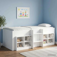 Bed Cabinet 2 pcs 66 x 33 x 48 cm Engineered Wood White
