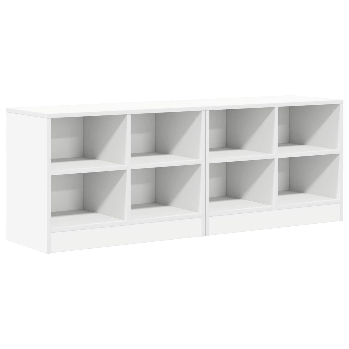 Bed Cabinet 2 pcs 66 x 33 x 48 cm Engineered Wood White