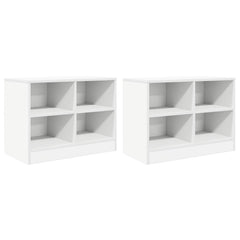 Bed Cabinet 2 pcs 66 x 33 x 48 cm Engineered Wood White