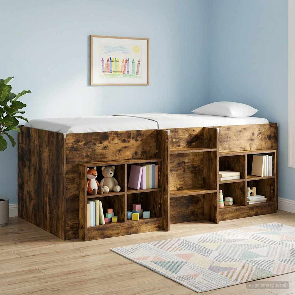 Bed Cabinet 2 pcs 66 x 33 x 48 cm Engineered Wood Smoked oak
