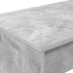 vidaXL Bed Desk Concrete Grey Engineered Wood 100 x 45 x 75 cm 6