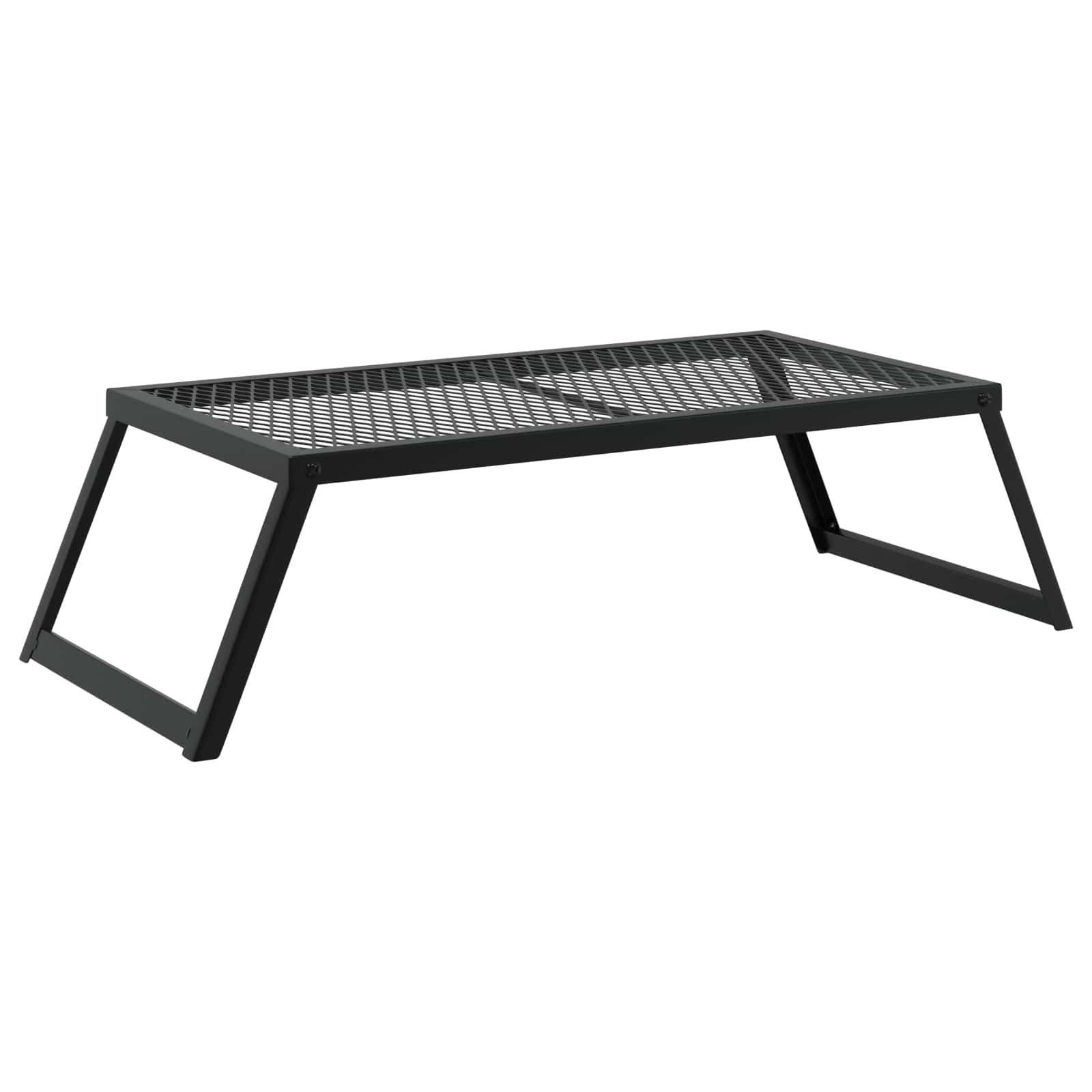 vidaXL Foldable Camping Grill 58 x 31 x 2 cm Alloy Steel Black 2