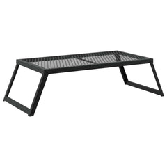 vidaXL Foldable Camping Grill 58 x 31 x 2 cm Alloy Steel Black 2