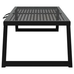 vidaXL Foldable Camping Grill 58 x 31 x 2 cm Alloy Steel Black 5