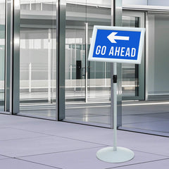 vidaXL Pedestal Poster Stand Silver 33 x 33 x 126 cm PVC and Steel 1