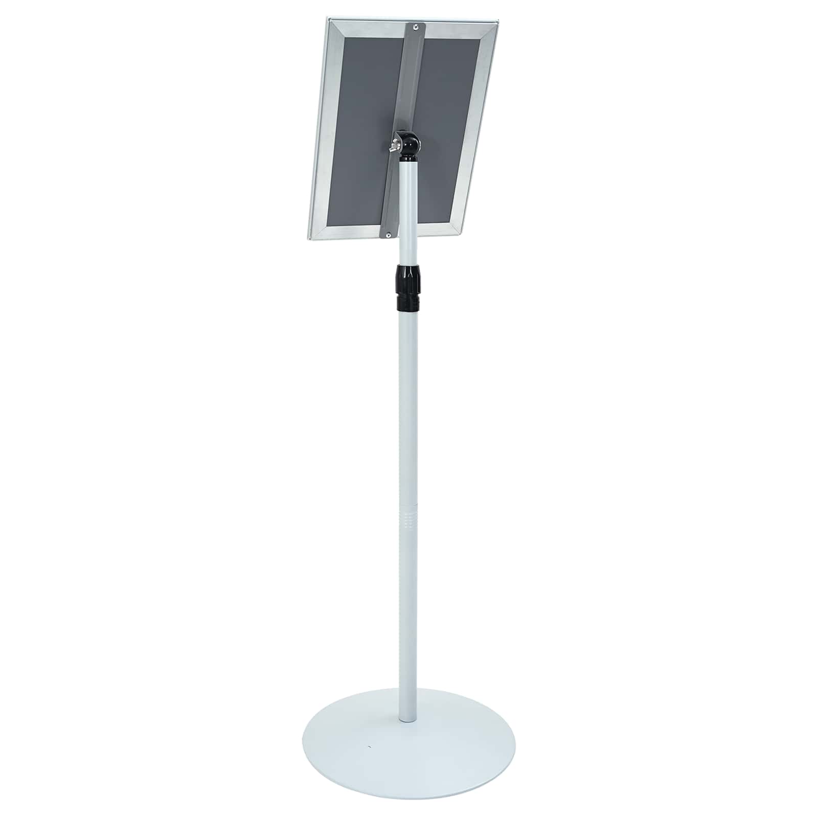 vidaXL Pedestal Poster Stand Silver 33 x 33 x 126 cm PVC and Steel 6