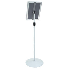 vidaXL Pedestal Poster Stand Silver 33 x 33 x 126 cm PVC and Steel 6