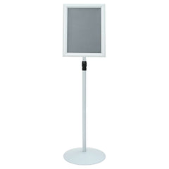 vidaXL Pedestal Poster Stand Silver 33 x 33 x 126 cm PVC and Steel 4