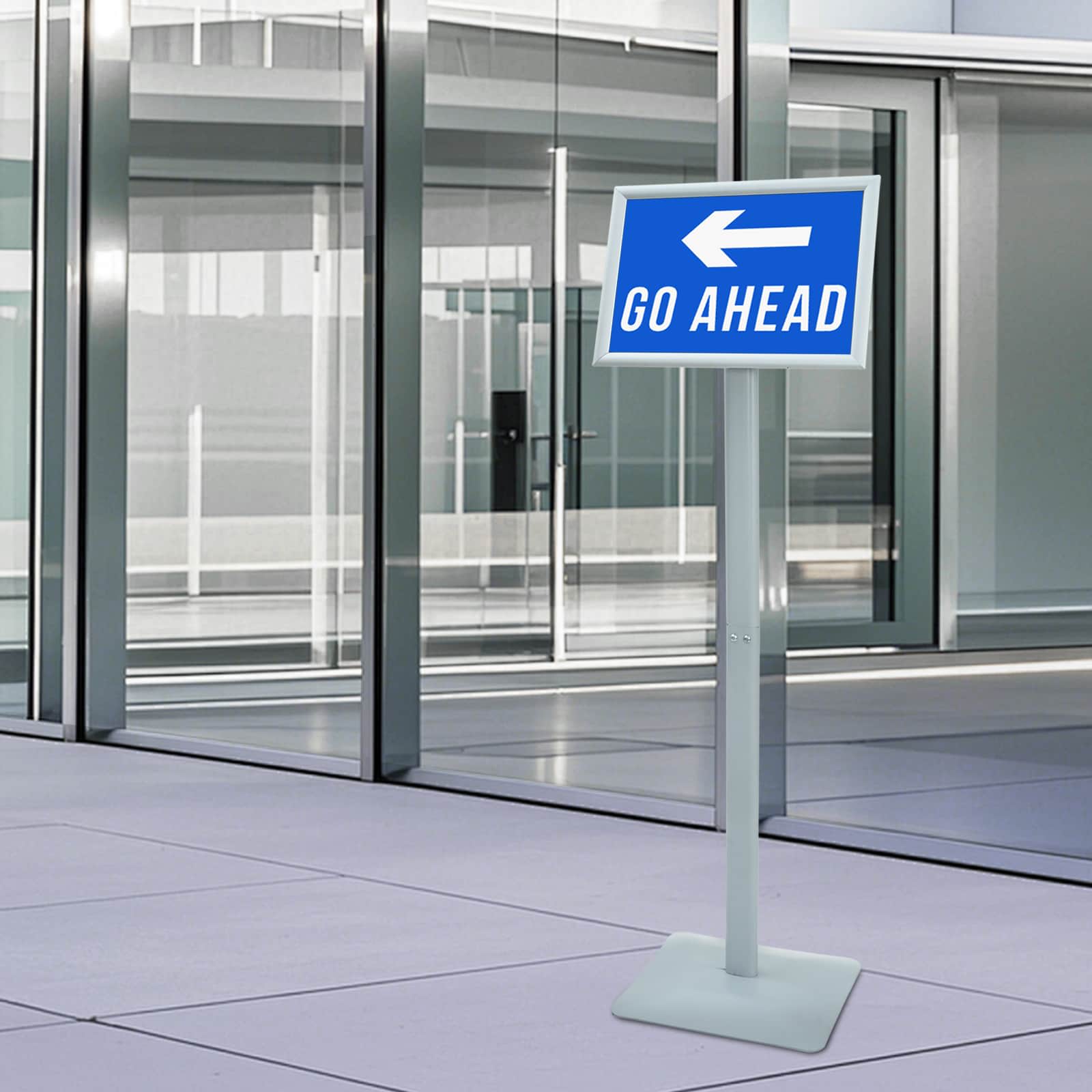 vidaXL Pedestal Poster Stand Silver 32 x 27 x 119 cm Cast Iron 4