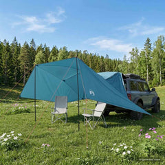 Car Tent 350 x 250 cm Polyester and Steel Blue 305 cm 205 cm