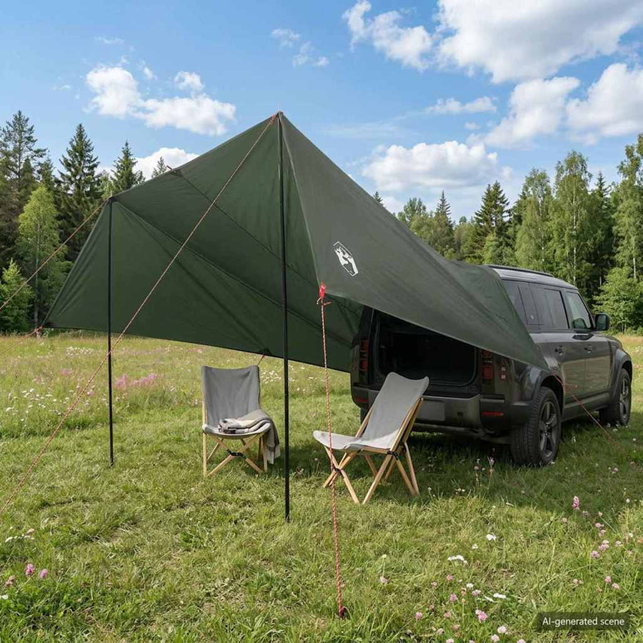 Vehicle Awning 500 x 515 x 215 cm Army green