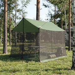 vidaXL Camping Tarp with Mesh Walls 270 x 210 x 210 cm Green 1