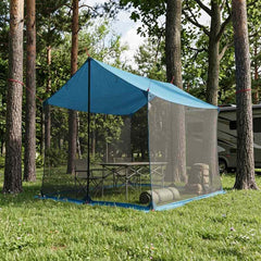 vidaXL Camping Tarp with Mesh Walls 270 x 210 x 210 cm Blue 1