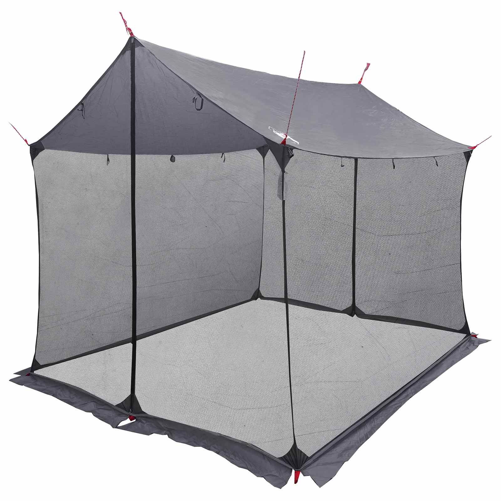 vidaXL Camping Tarp with Mesh Walls 270 x 210 x 210 cm Grey and Orange 2