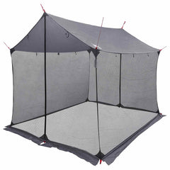 vidaXL Camping Tarp with Mesh Walls 270 x 210 x 210 cm Grey and Orange 2