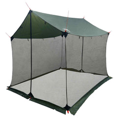 vidaXL Camping Tarp with Mesh Walls 270 x 210 x 210 cm Army Green 2