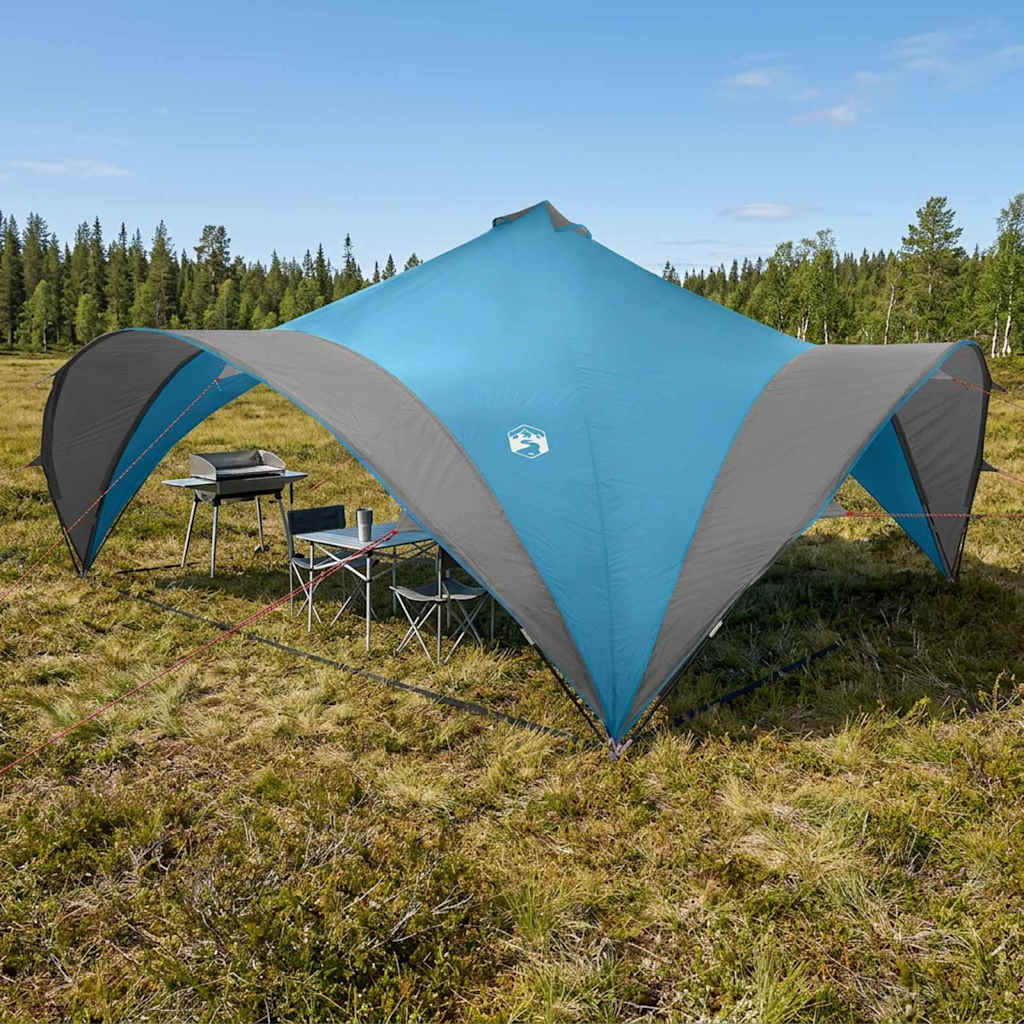Party Tent 600 x 600 x 400 cm Polyester and Steel Blue