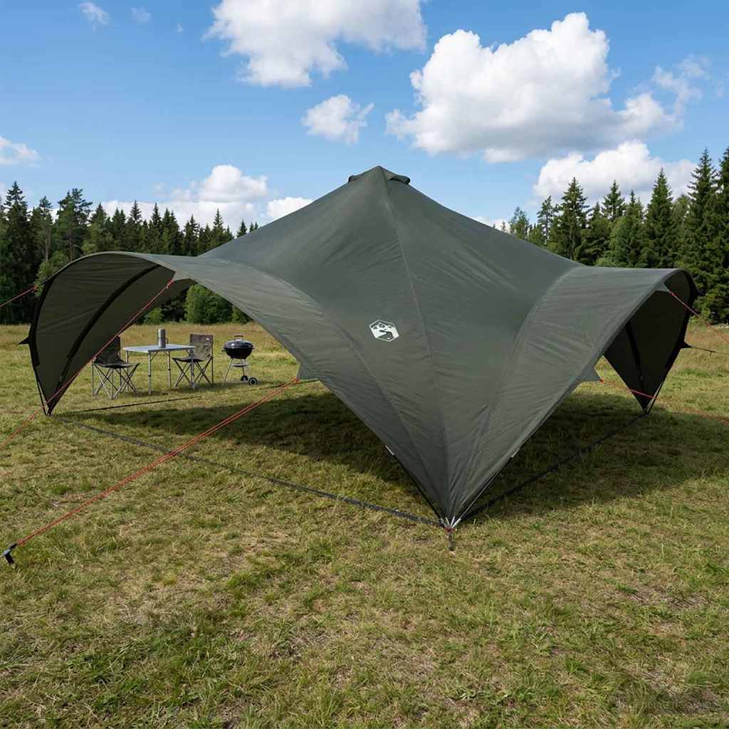 Party Tent 600 x 600 x 400 cm Polyester and Steel Army green