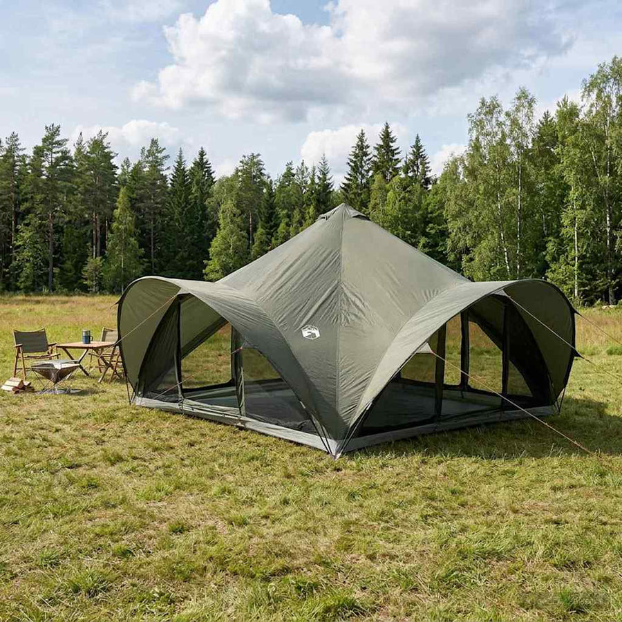 Tipi Tent 18.0-Person Polyester and Steel Width 500 cm Army green