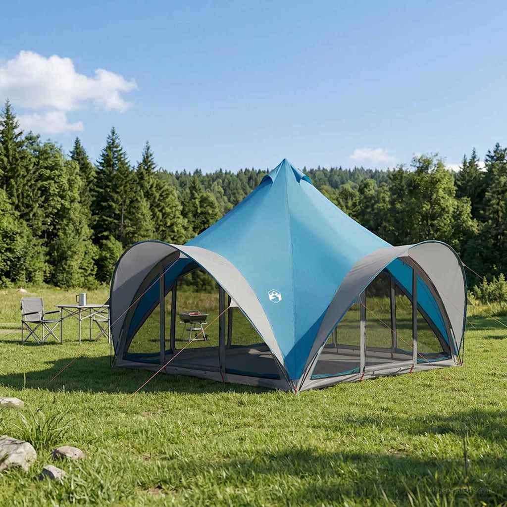 Tipi Tent 6.0-Person Polyester and Steel Width 400 cm Blue