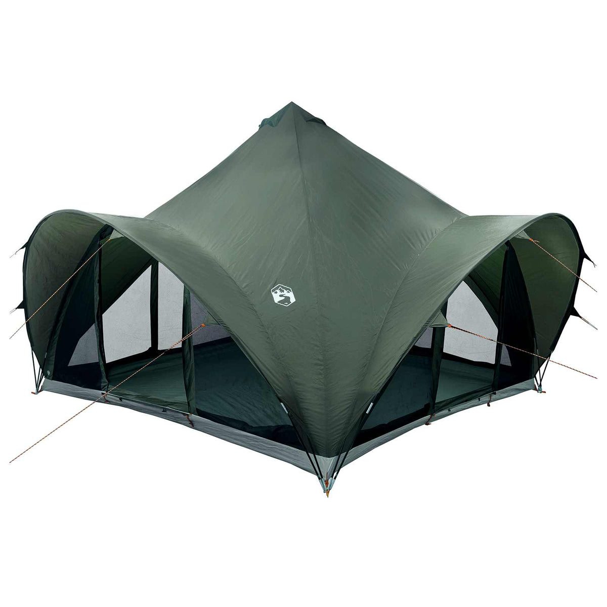 Tipi Tent 6.0-Person Polyester and Steel Width 400 cm Army green