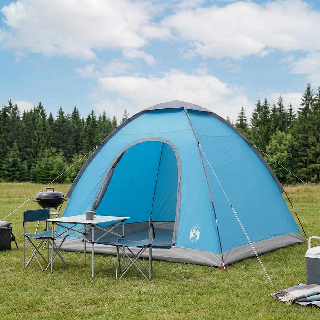 vidaXL Camping Tent 2-Person Blue 185T Polyester with PU coating 1