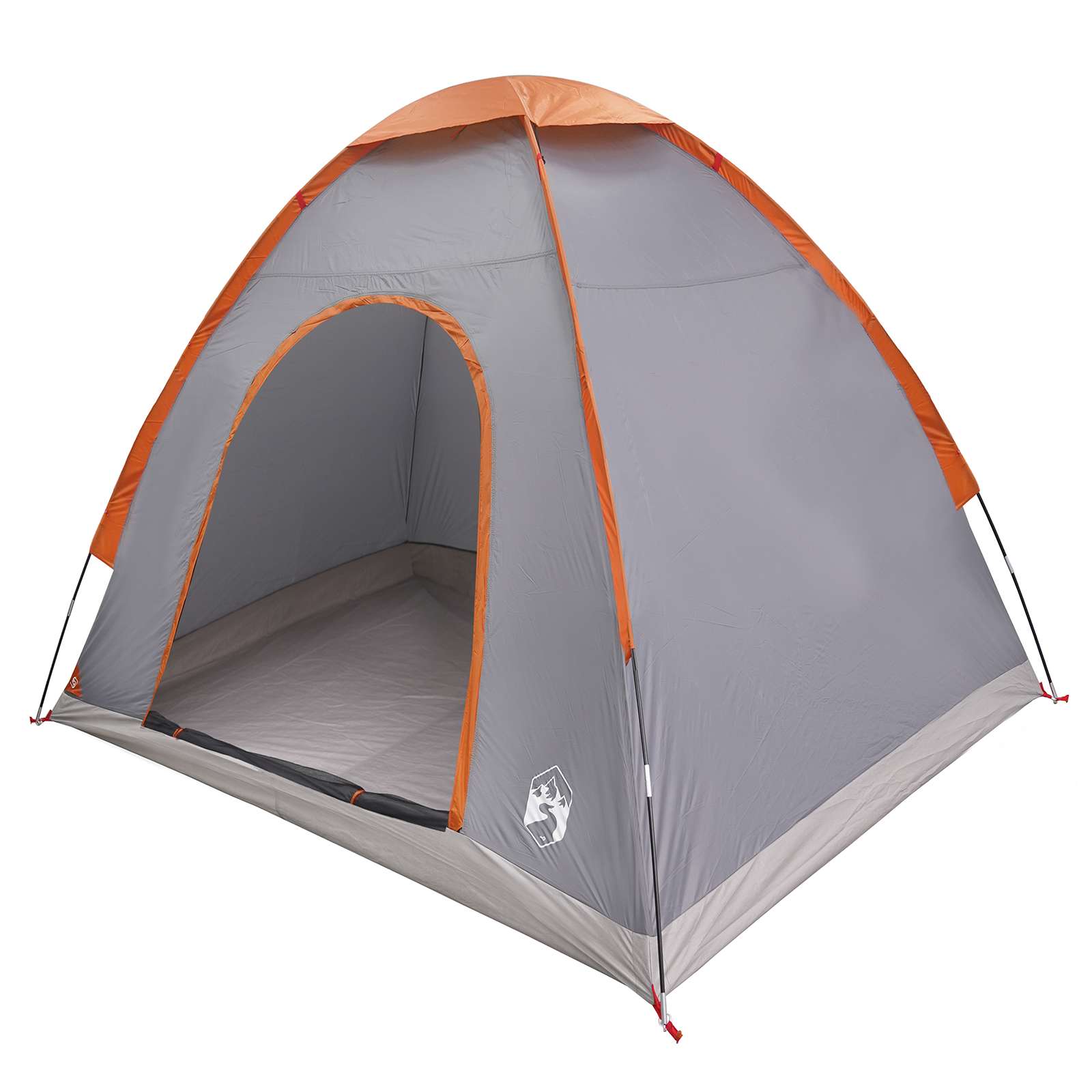 vidaXL Camping Tent 2-Person Grey and Orange 2