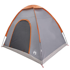 vidaXL Camping Tent 2-Person Grey and Orange 3