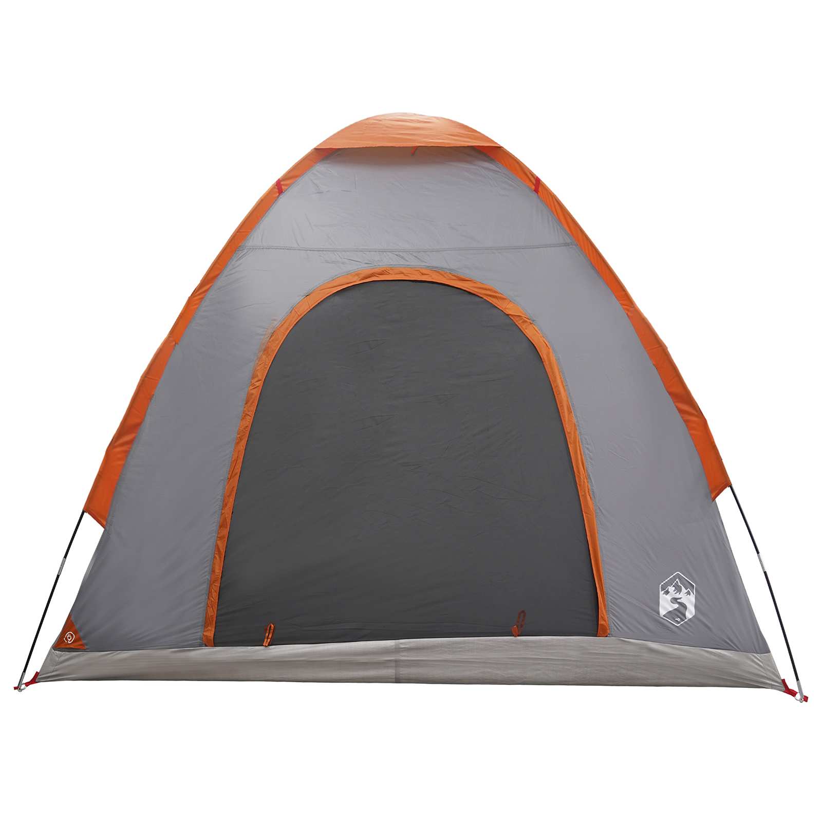 vidaXL Camping Tent 2-Person Grey and Orange 4