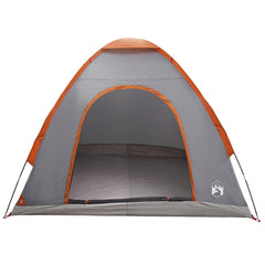 vidaXL Camping Tent 2-Person Grey and Orange 5