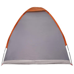 vidaXL Camping Tent 2-Person Grey and Orange 6