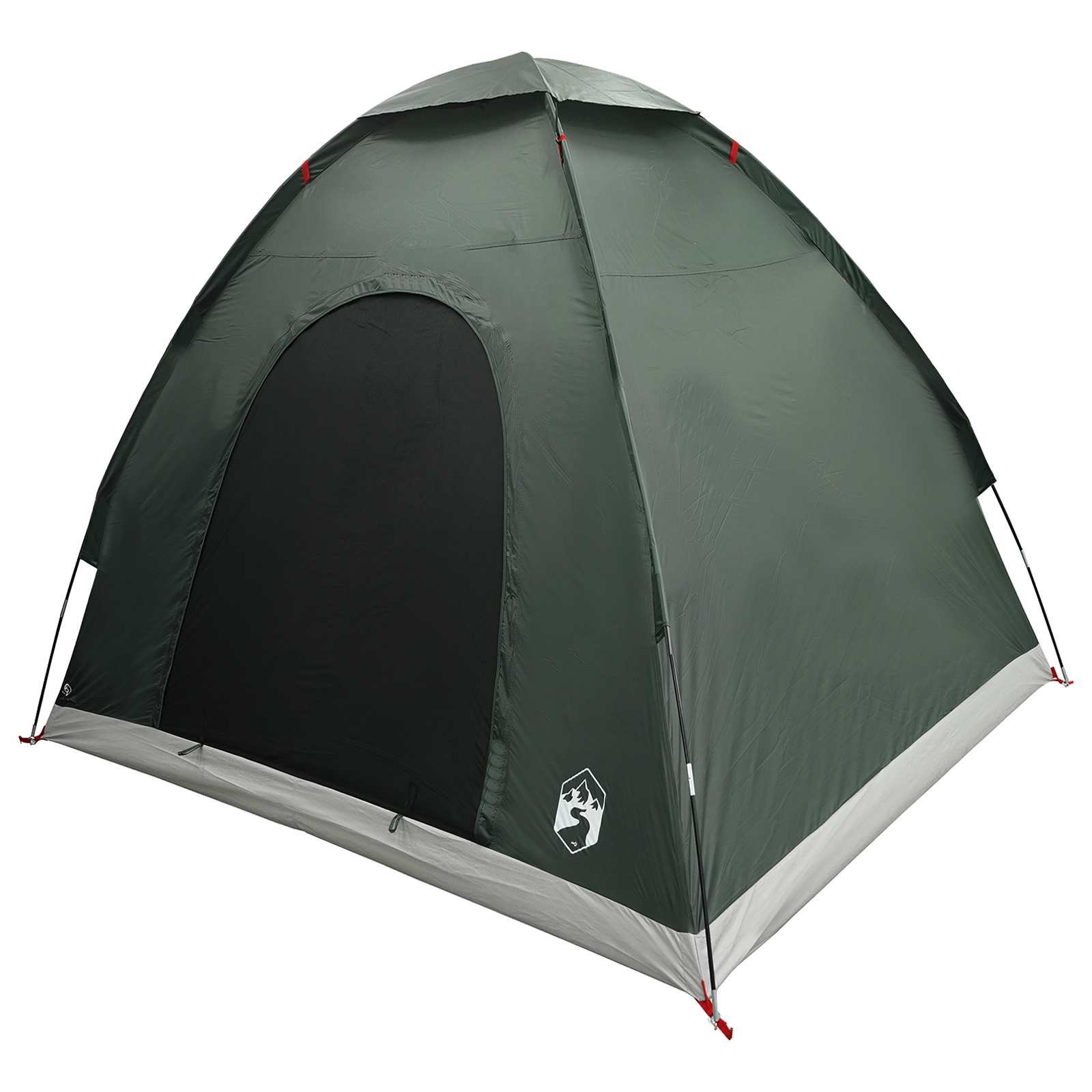 vidaXL Camping Tent 2-Person Army Green 185T Polyester with PU coating 3