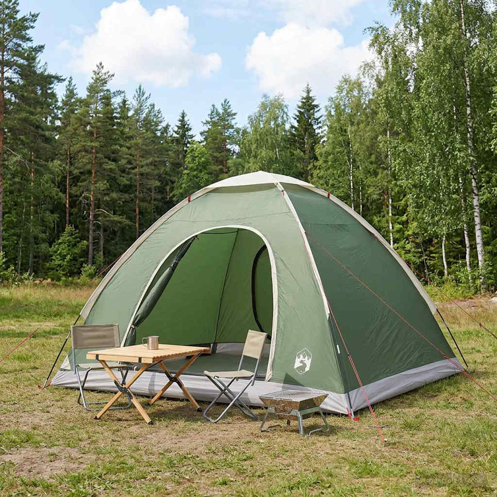 vidaXL Camping Tent 185T Polyester with PU coating