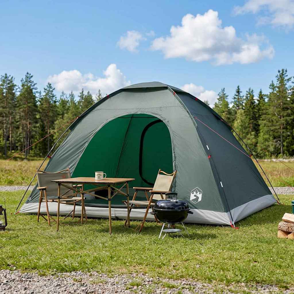 vidaXL Camping Tent 185T Polyester with PU coating