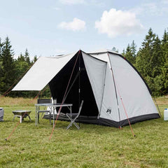 vidaXL Camping Tent 2-Person White Blackout Polyester and Steel 1