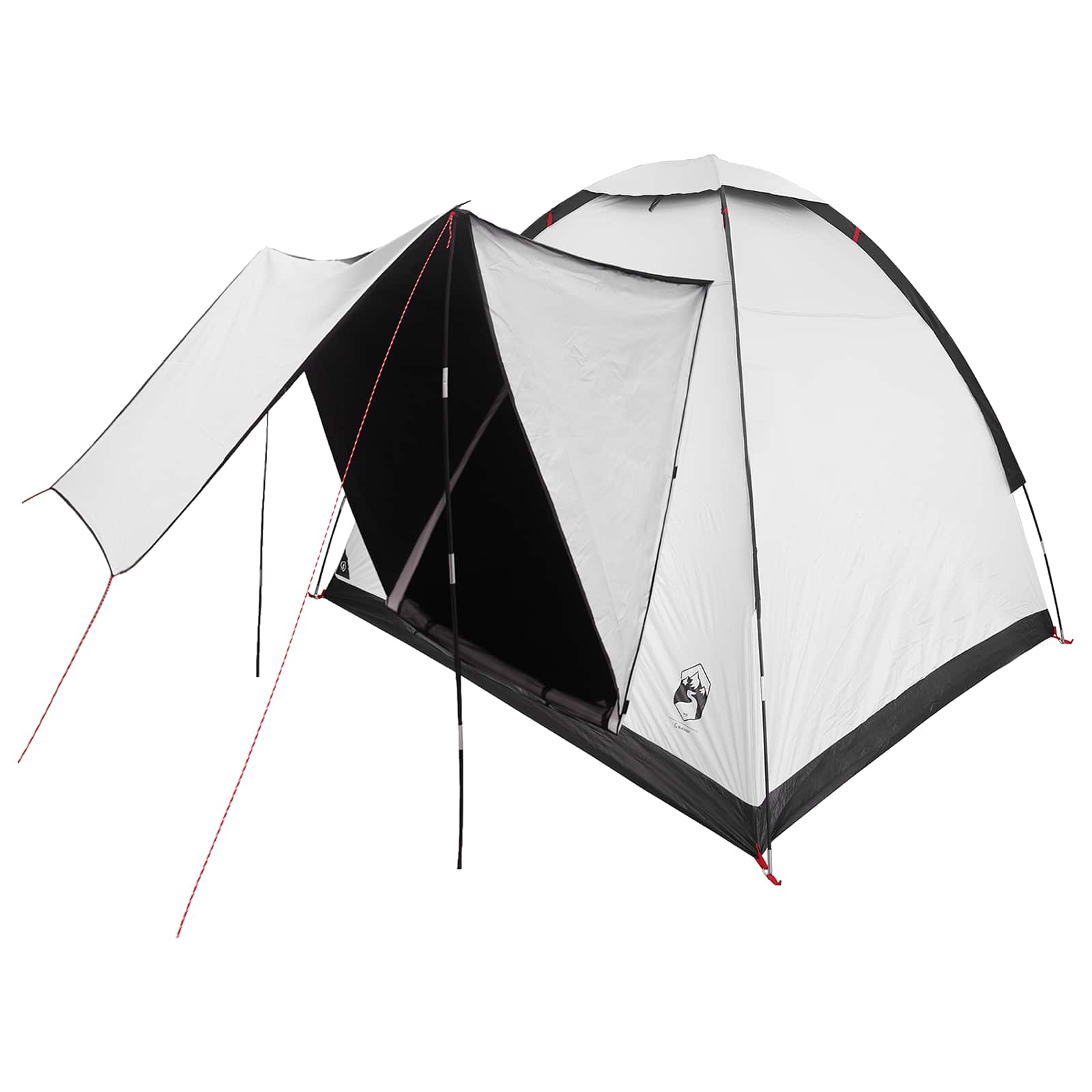 vidaXL Camping Tent 2-Person White Blackout Polyester and Steel 2