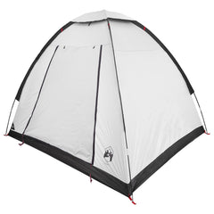 vidaXL Camping Tent 2-Person White Blackout Polyester and Steel 3