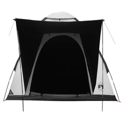 vidaXL Camping Tent 2-Person White Blackout Polyester and Steel 4
