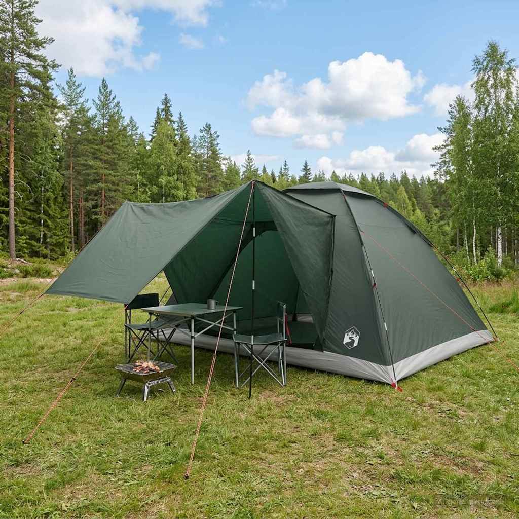 Camping Tent Polyester and Steel Army green 6-person
