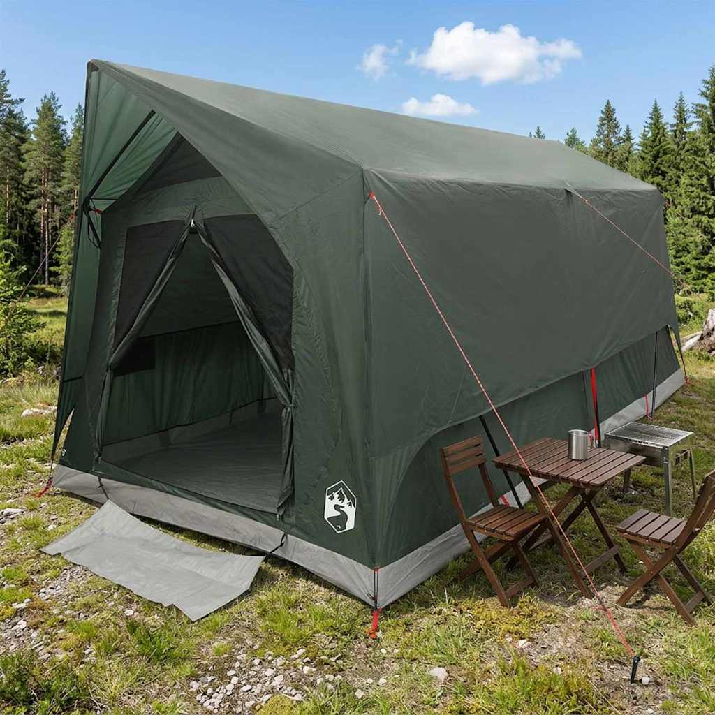 Tunnel Tent Polyester and Steel Army green 8-person
