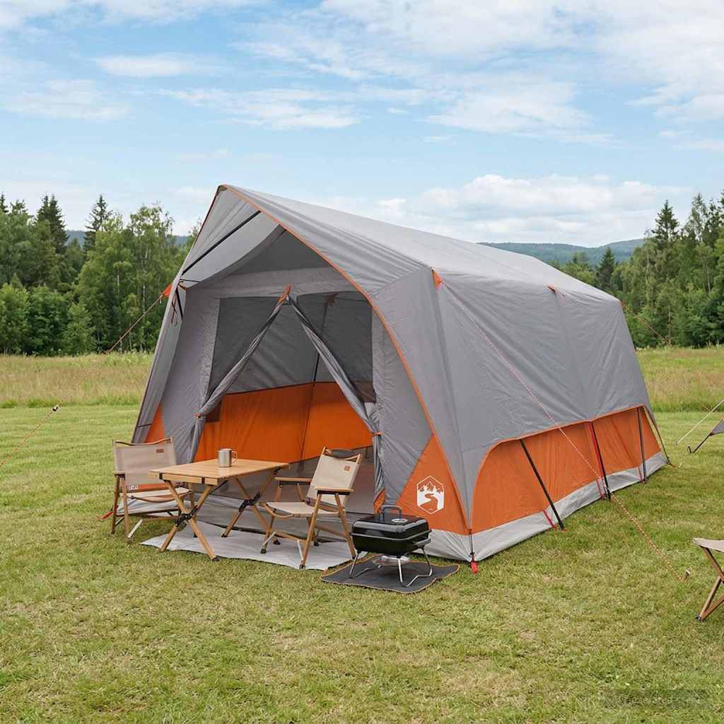 Tunnel Tent Polyester and Steel Grey and orange 6-person