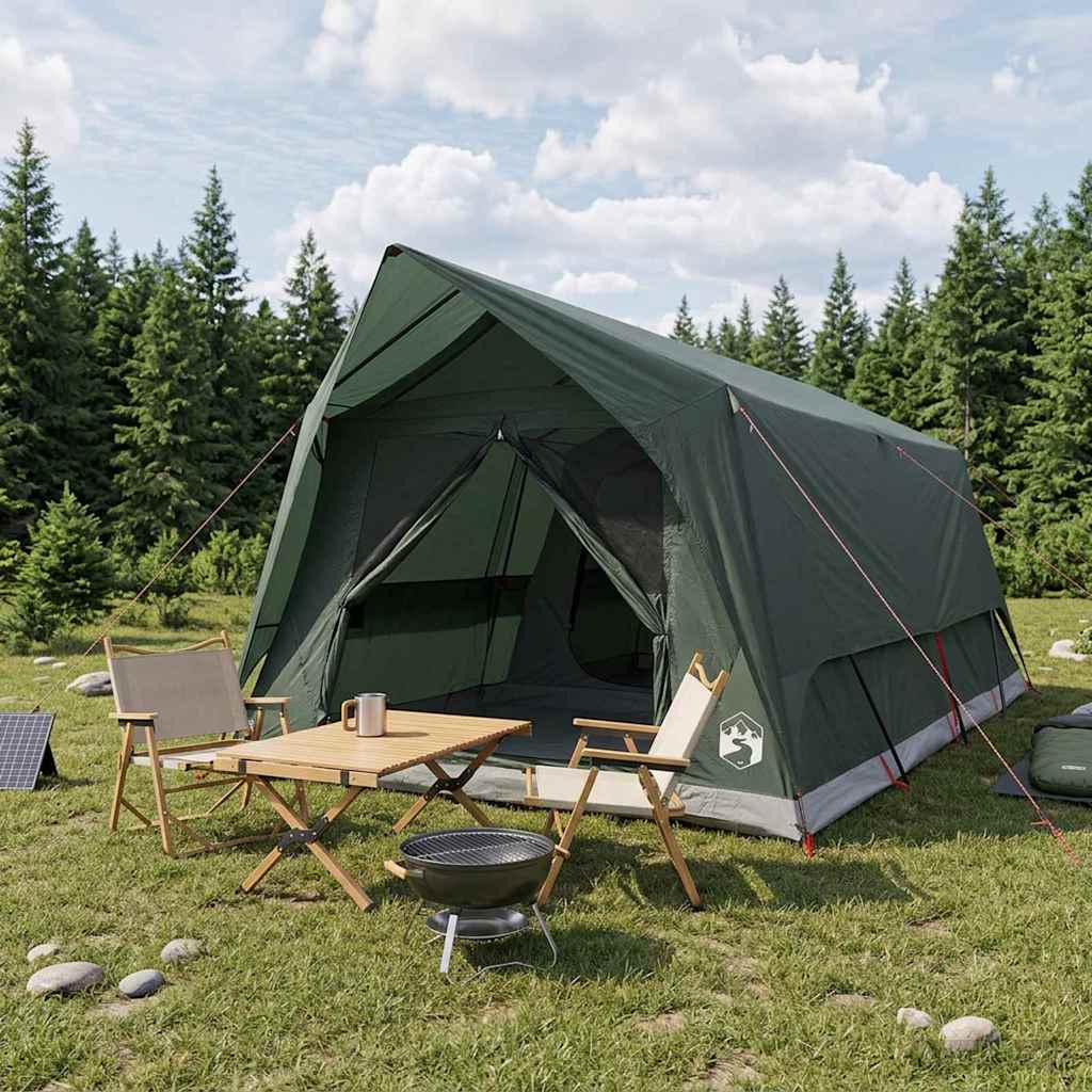Tunnel Tent Polyester and Steel Army green 6-person