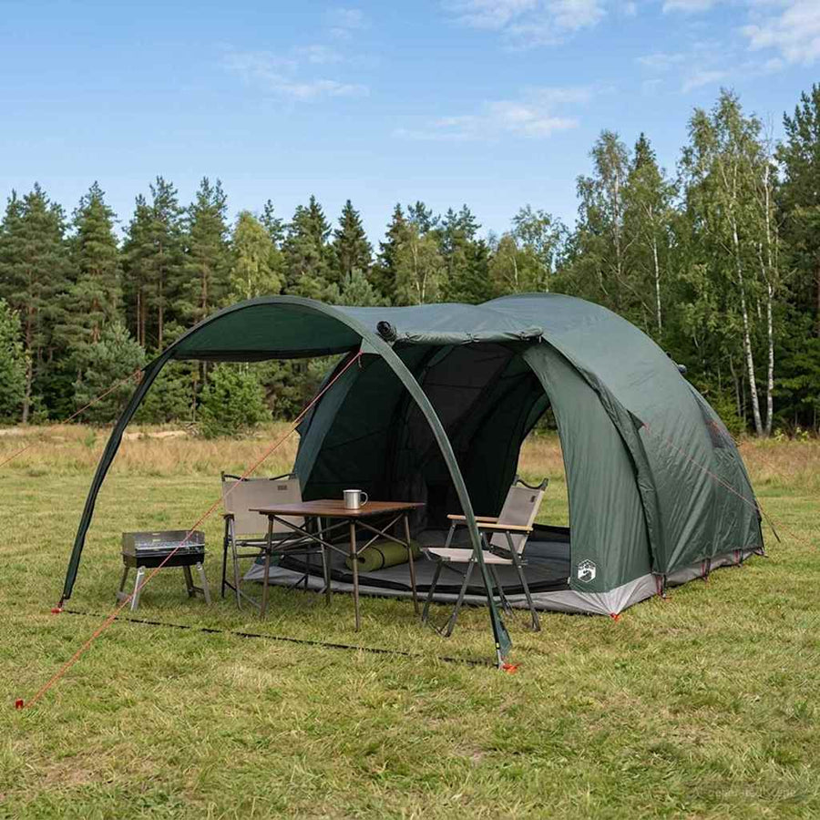Tunnel Tent 6-Person Polyester and Steel Army green