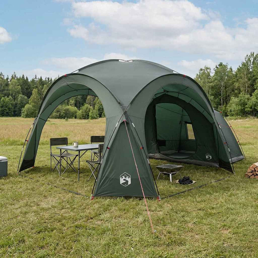 Side Tent 643 x 408 x 260 cm Polyester and Steel Army green